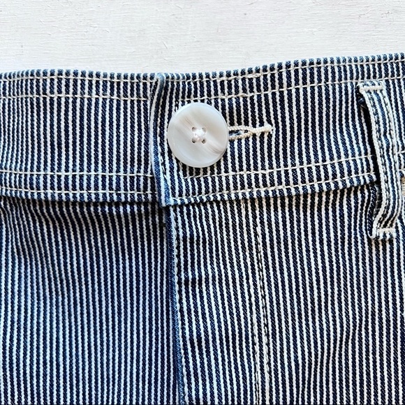 NWOT Loft blue stripe high rise shorts - Picture 3 of 11